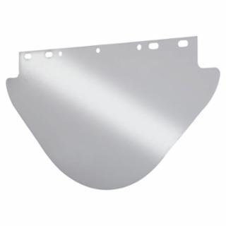 Visor, Clear, Unbound, 19 in L x 9-3/4 in, for Fibre-Metal® Head Gear/Cap Adaptors