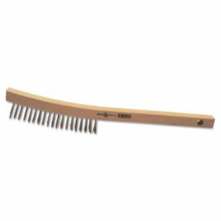 Knot Wheel Brush, 4 in D x 5/8 in - 11, 0.014 in Carbon Steel Wire