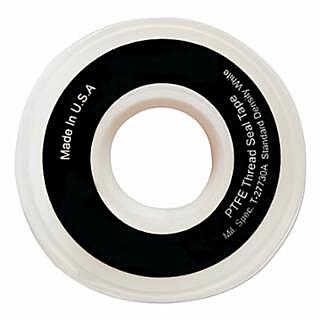 White PTFE Thread Sealant Tape, 1/2 in x 600 in L