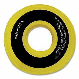 Gas Line PTFE Thread Sealant Tape, 1/2 in x 520 in, Yellow, Full Density
