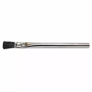 Acid Brush, 3/8 in W, 3/4 in Trim, Black Horsehair Bristle, Tin Ferrule Handle