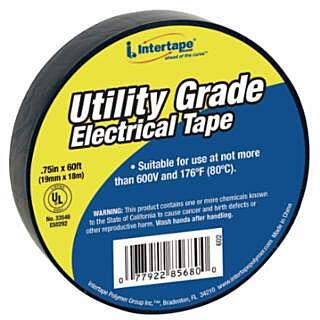 General Purpose Vinyl Electrical Tape, 60 ft x 3/4 in, Black