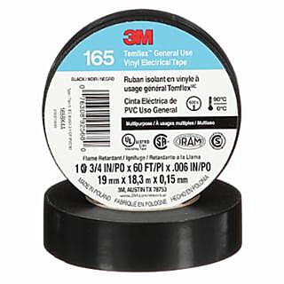 Temflex™ Vinyl Electrical Tape 165, 60 ft x 3/4 in, Black