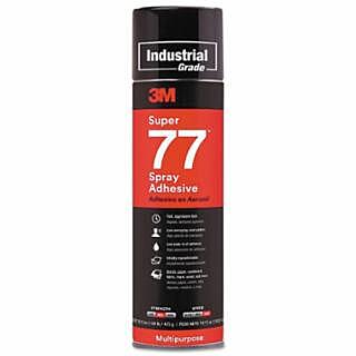 Super 77™ Mult-Purpose Spray Adhesive, 16.75 oz, Aerosol Can, Clear