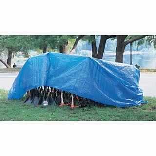 Multiple Use Tarp, 12 ft W x 16 ft L, Polyethylene, Blue