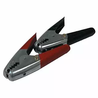 Battery Clamp, Vinyl-Insulated, 1 to 3/0 AWG, 600 A, 1-1/2 in Jaw, Black/Red