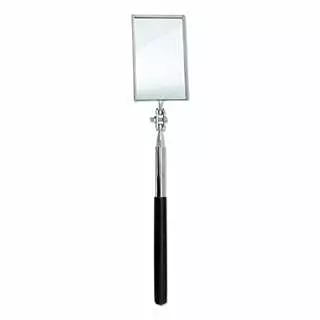 Telescoping Inspection Mirror, Rectangular, 2-1/8 in W x 3-1/2 in L, 11-3/8 in L to 15-1/4 in L