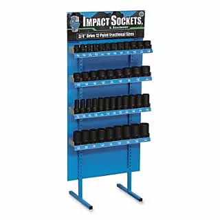 Display, 3/4 in Dr, Includes 42-Pc 12 point SAE Impact Sockets