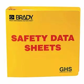 GHS Safety Data Sheet Binders, English, 3 in, Yellow