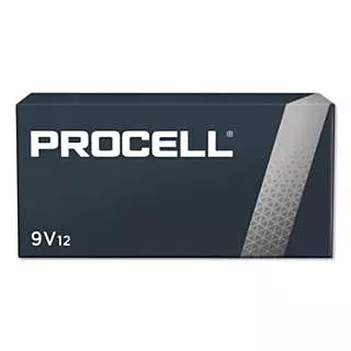 Procell Battery, Non-Rechargeable Dry Cell Alkaline, 9V, 12/PK