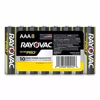 Ultra Pro™ Alkaline Battery, 1.5V, AAA, Shrink Pack, 8/PK
