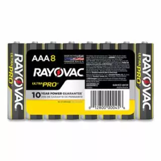 Ultra Pro™ Alkaline Battery, 1.5V, AAA, Shrink Pack, 8/PK