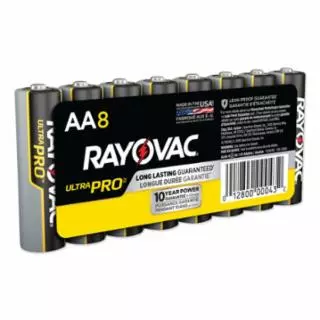 Ultra Pro™ Alkaline Battery, 1.5V, AA, Shrink Pack, 8/PK