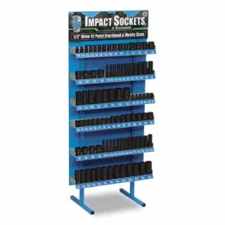 Display, 1/2 in Dr, Includes 90-Pc 12-point Metric/SAE Impact Sockets
