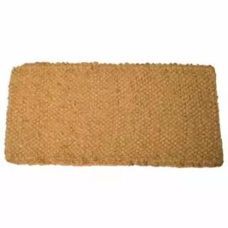 Coco Mat, 18 in W, 30 in L, Densely Woven Fibers, Natural Tan