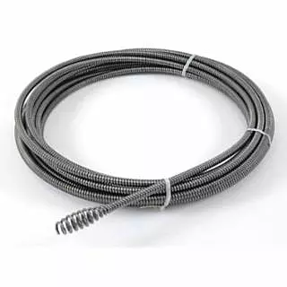 Sink/Sectional Drain Cleaner Cable, 5/16 in x 25 ft, with Bulb Auger, C-1