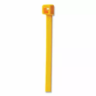 General Purpose Cable Tie, 50 lb Tensile Strength, 7.6 in L, Yellow, 100 EA/BG