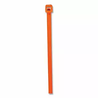 General Purpose Cable Tie, 50 lb Tensile Strength, 7.6 in L, Orange, 100 EA/BG