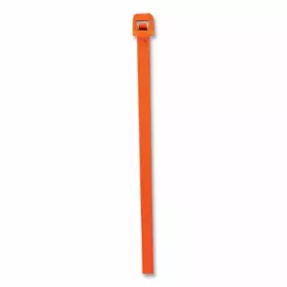 General Purpose Cable Tie, 50 lb Tensile Strength, 7.6 in L, Orange, 100 EA/BG