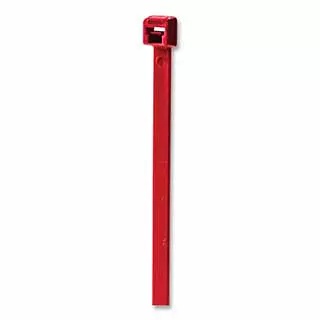 General Purpose Cable Tie, 50 lb Tensile Strength, 7.6 in L, Red, 100 EA/BG
