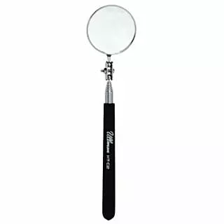 Telescoping Inspection Mirror, Round, 2-1/4 in dia, 6-1/2 in L to 36-3/8 in L