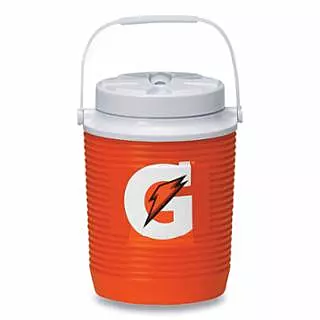 Beverage Cooler, 1 gal, Orange/White