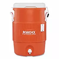 Seat Top Water Jug, 5 gal, Orange