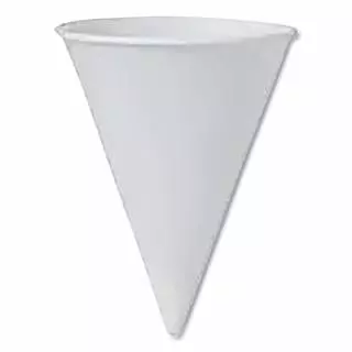 Paper Cone Water Cup, 4 oz, White