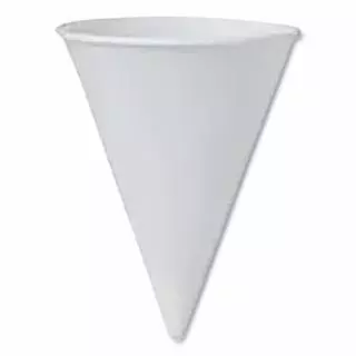 Paper Cone Water Cup, 4 oz, White