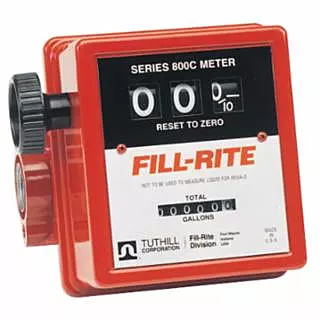 Mechanical Flow Meters, 1 in Inlet, 5 gal/min - 20 gal/min, 3 Wheel