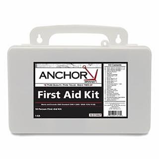 10 Person First Aid Kit, ANSI 2009, Plastic Case