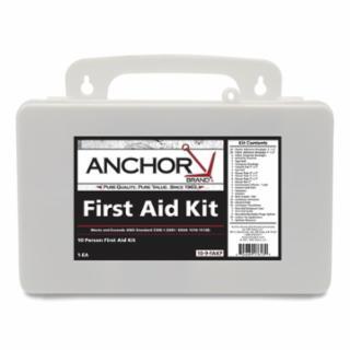 10 Person First Aid Kit, ANSI 2009, Plastic Case