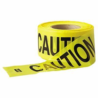 Economy Barrier Tape, 3 in x 1000 ft, Yellow, Caution