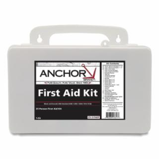 25 Person First Aid Kit, ANSI 2003, Plastic Case, Wall Mount