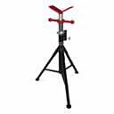 Heavy Duty Pipe Stand, V-Head, 2500 lb Capacity, 1/2 in to 18 in Pipe, 28 in to 49 in H