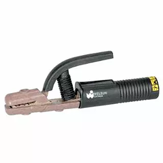 Electrode Holder - High Tong Type, 200 A, Brass, #3 Cable, 3.2 mm Electrode Cap, 8.46 in L