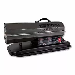HeatStar Portable Kerosene Forced-Air Heater, F105500, 50000 Btu/h, 4 gal, 110 V to 115 V, Heater Only