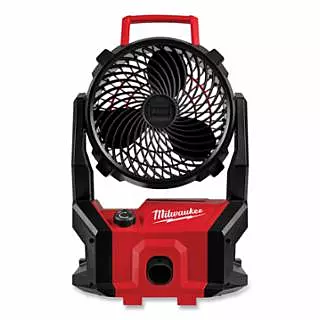 M18™ Brushless PACKOUT™ Fan, Personal, 7 in Blades, 18 V, Variable Speed, Black/Red