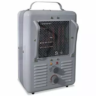 Portable Electric Heater, Fan-Forced/Fan-Only, 1300 W/1500 W, 120 V