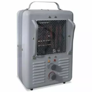 Portable Electric Heater, Fan-Forced/Fan-Only, 1300 W/1500 W, 120 V