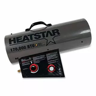 Portable Propane Forced-Air Heater, HS170QFAVT, 170000 Btu/h, 115 V AC, (1) 100 lb Tank (Sold Separately), Incl Hose/POL/Reg