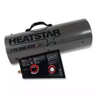 Portable Propane Forced-Air Heater, HS170QFAVT, 170000 Btu/h, 115 V AC, (1) 100 lb Tank (Sold Separately), Incl Hose/POL/Reg