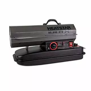 HeatStar Portable Kerosene Forced-Air Heater, HS80KT, 80000 Btu/h, 6 gal, 110 V to 115 V, Heater Only