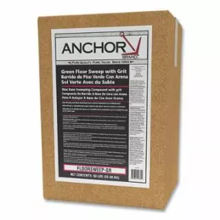 Oil-Based Sanded Floor Sweeping Compound, Green, 50 LB/BX