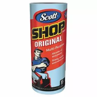 Original™ Multi-Purpose Shop Towel, Blue, 11 in W x 9.4 in L, Roll, 55 Sheets/RL, 30 RL/CA
