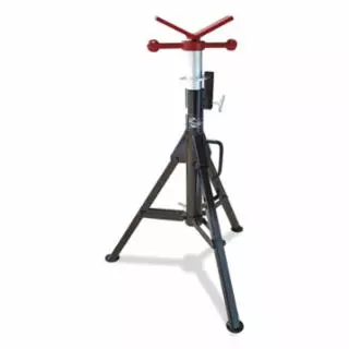 Hi-Jack Style Pipe Stand, V-Head, 2500 lb Cap, 1/2 in to 18 in Pipe, 28 in to 49 in H