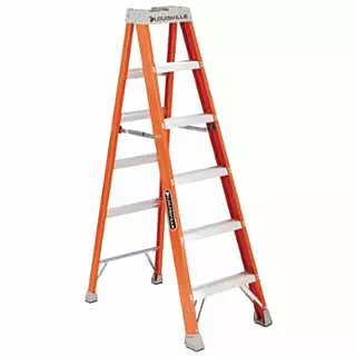 FS1500 Series Fiberglass Stepladder, 6 ft x 22-3/8 in W, 300 lb Capacity