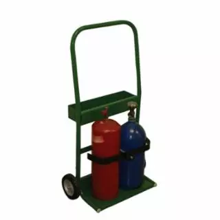 800 Series Cart, 8 x 16 in Platform, Semi-Pneumatic Wheels