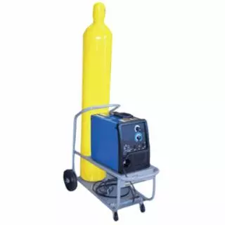 Running Gear Series Cart, Holds 1 Cylinder, 9-1/2 in dia, 8 in Polyolefin Wheels