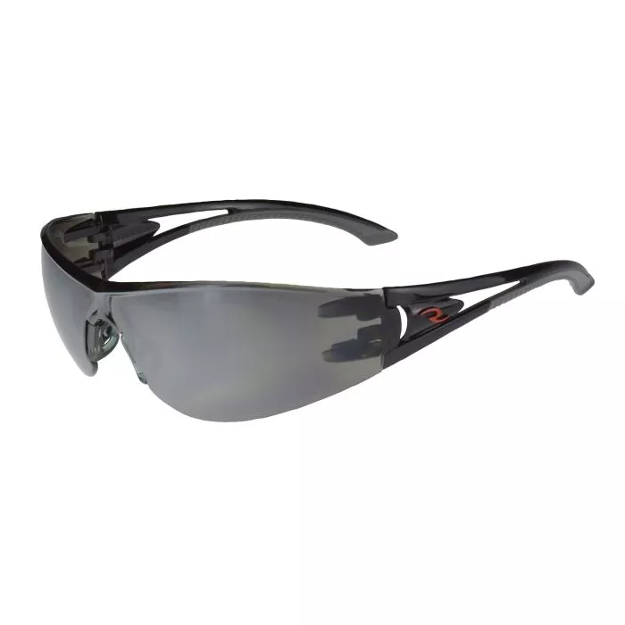 Radians Optima™ Safety Eyewear - Black Frame - Silver Mirror Lens